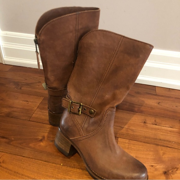 Johnston Murphy Vero cuoio brown leather Women’s Boots - Sz 6 M back zipper - Picture 5 of 11